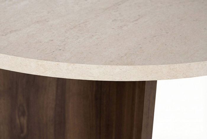 Nordure Mesa de Comedor Travertino y Venezia Walnut Nordure Mesa de Comedor Travertino y Venezia Walnut